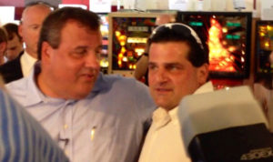 NJ Governor Chris Christie at Silverball Museum Asbury Park NJ