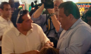 NJ Governor Chris Christie at Silverball Museum Asbury Park NJ