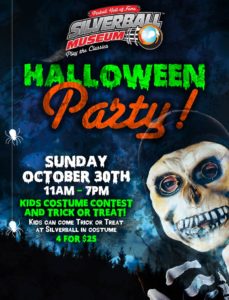 Silverball Museum Halloween Party and Costume Contest Trick or Treat