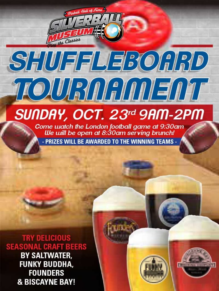 Shuffleboard Tournament Silverball Retro Arcade Delray Beach