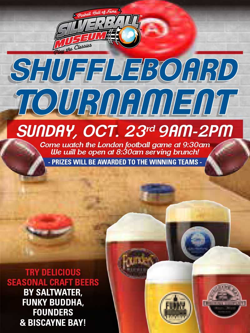 Silverball Museum Shuffleboard Tournament - October 23, 2016