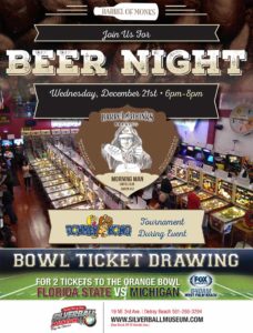Beer Night Barrel of Monks December, 21 2016 Silverball Museum Delray Beach