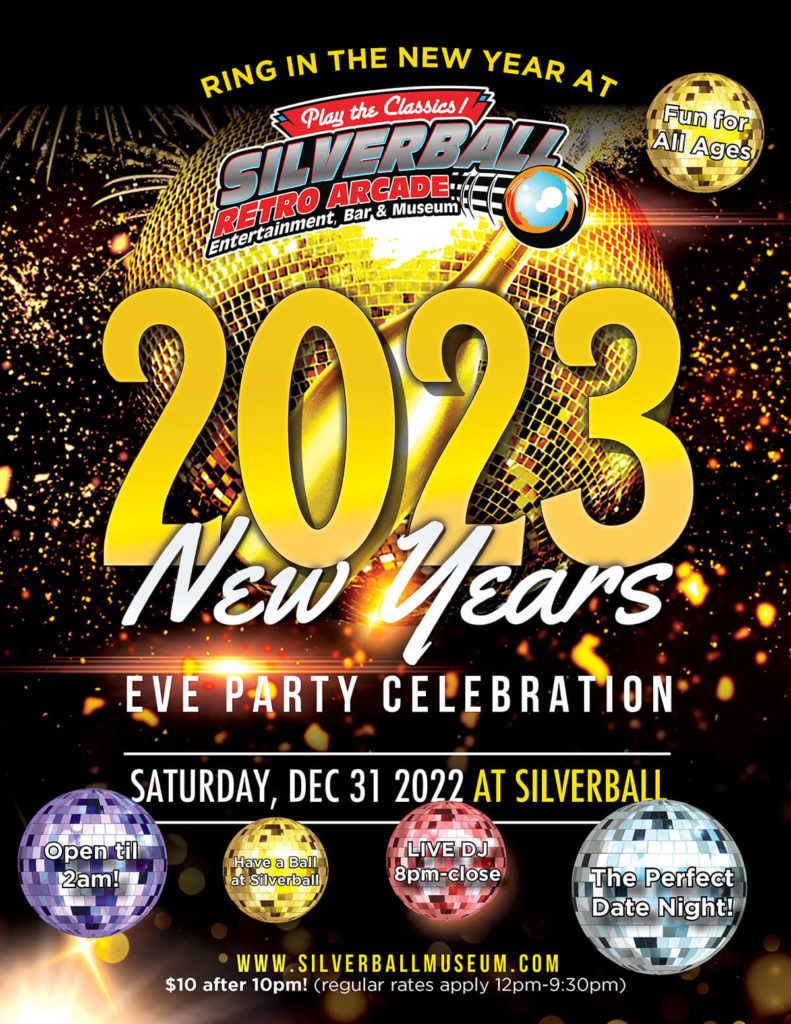 New Years Eve Celebration Silverball Retro Arcade Delray Beach